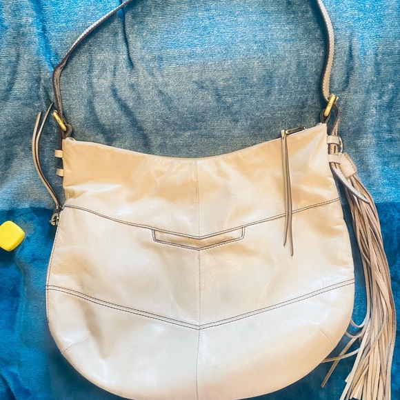 HOBO Cream Leather Hobo Bag - Picture 1 of 16